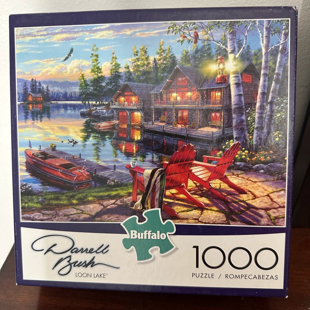 Buffalo, Darrell Bush, 1000 piece, Jigsaw Puzzle, "Loon Lake"